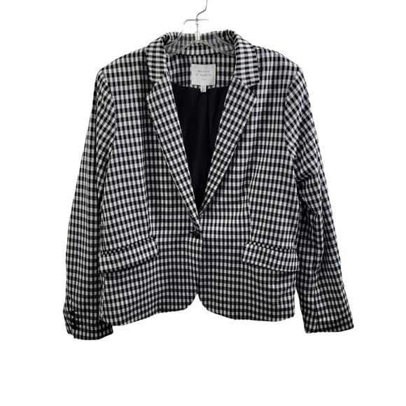 Maison d'Amelie Black & White Check Blazer Size XL  41424-0755 - Picture 1 of 8
